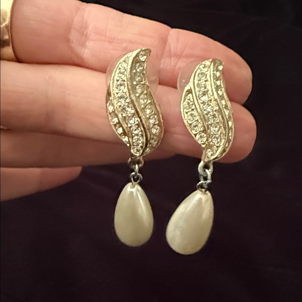 Elegant Gold and Silver Drop Earrings